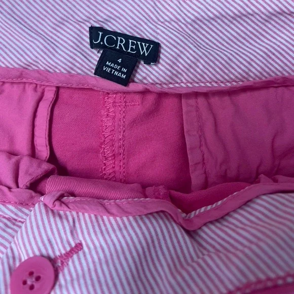 J.Crew Pink 7” Womens Chino Shorts - Stretch, Cotton, Classic - Size 4 - Picture 4 of 12